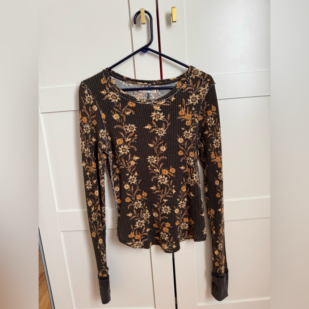 We The Free Pretty Little Thermal, Black/Brown, Largee